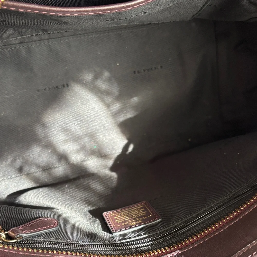 Coach Swagger 27 Snakeskin Satchel with Black and Gold Accents - Picture 7 of 10